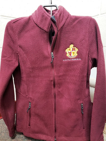 Fleece Maroon Port Authority Full Zip Jacket