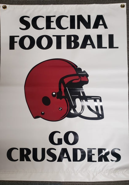 Scecina Crusaders Football Banner